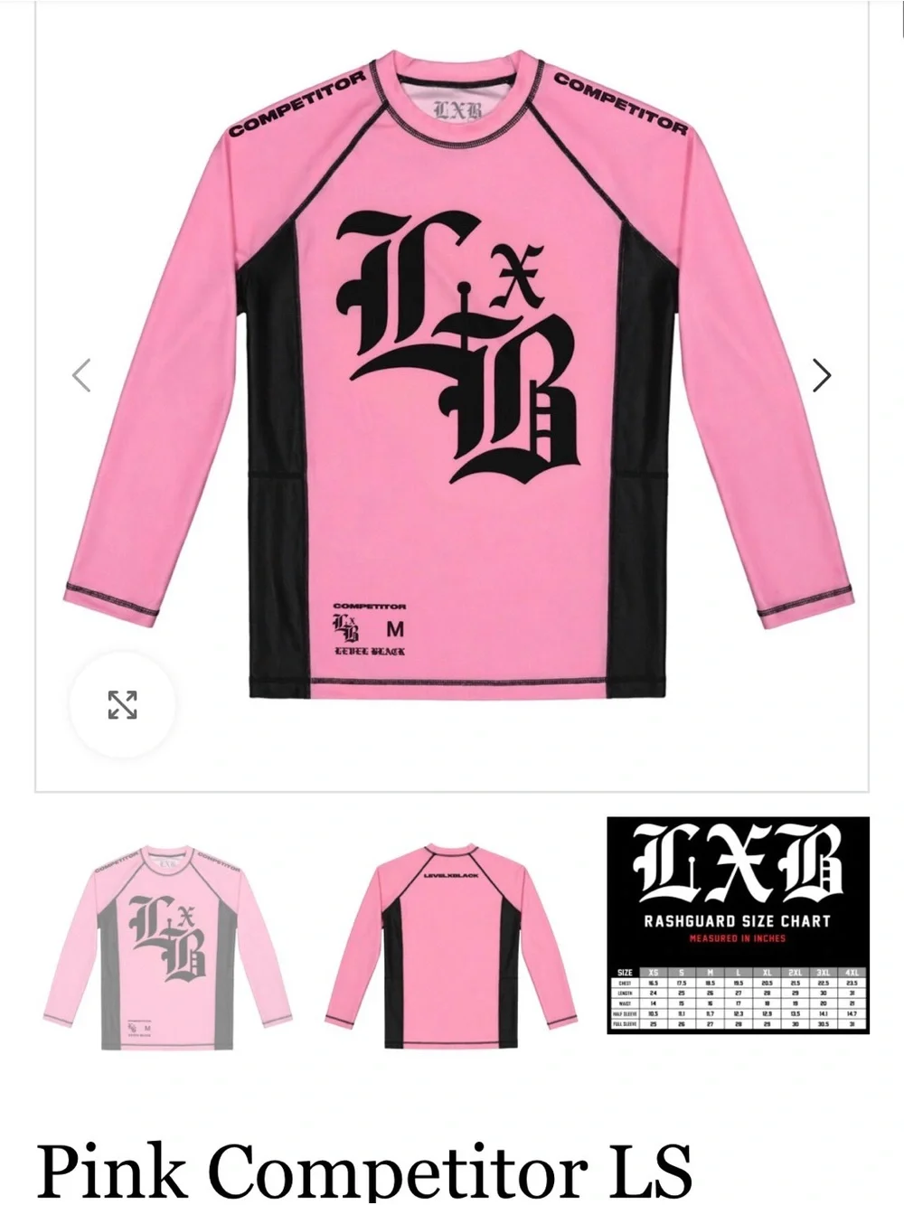 Sale- LEVEL X BLACK Pink Graphic Long Sleeve Rashguard